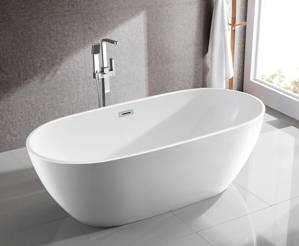 Aqualine Aqualine, DOURO szabadon álló kád 180x80cm, fehér, E1880