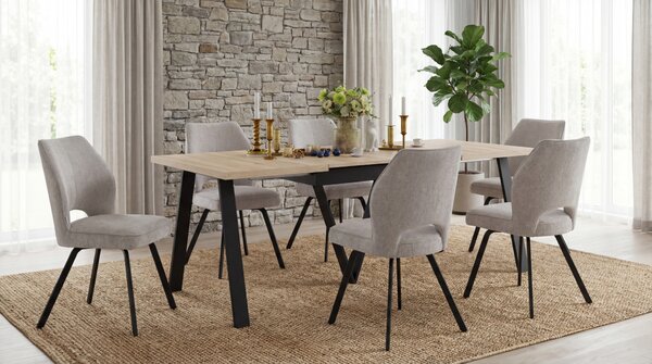 MAZZONI EXPORT TULIP Sötét Beige (UF980-03 szövet) - MODERN KÁRPITOZOTT SZÉK NAPPALIBA/ÉTKEZŐBE/LOFT IRODÁBA