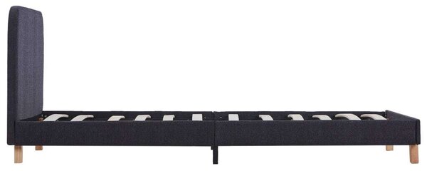 VIDAXL Ágykeret Szövet - Sötétszürke - 90x200 cm