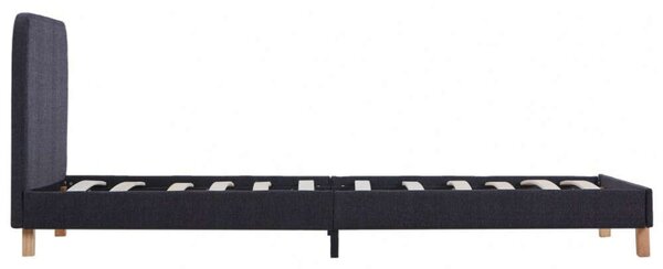 VIDAXL Ágykeret Szövet - Sötétszürke - 90x200 cm