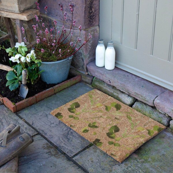 Kókuszrost lábtörlő 40x60 cm Watercolour Leaves – Artsy Doormats