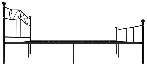 Fém Ágykeret - Klasszikus - Fekete - 180x200 cm