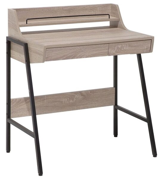 Íróasztal BROXTON Világosbarna 77 cm 46 cm fiókokkal