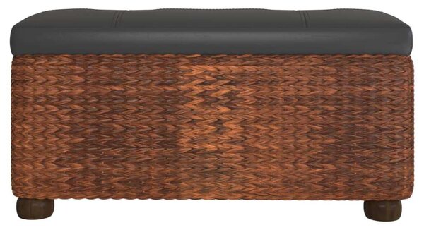 2db Gyékény Tárolópad Barna Párnával - 69cm