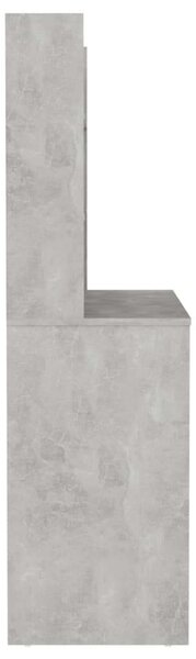 LED-es Sminkasztal - Beton Szürke - 100x40x135 cm