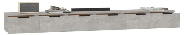 2 db betonszürke szerelt fa faliszekrény 102 x 30 x 20 cm