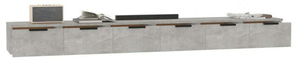2 db betonszürke szerelt fa faliszekrény 102 x 30 x 20 cm