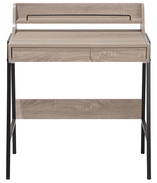 Íróasztal BROXTON Világosbarna 77 cm 46 cm fiókokkal
