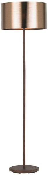 Állólámpa talpkapcsolóval, 166,5 cm, barna-vörösréz (Saganto)