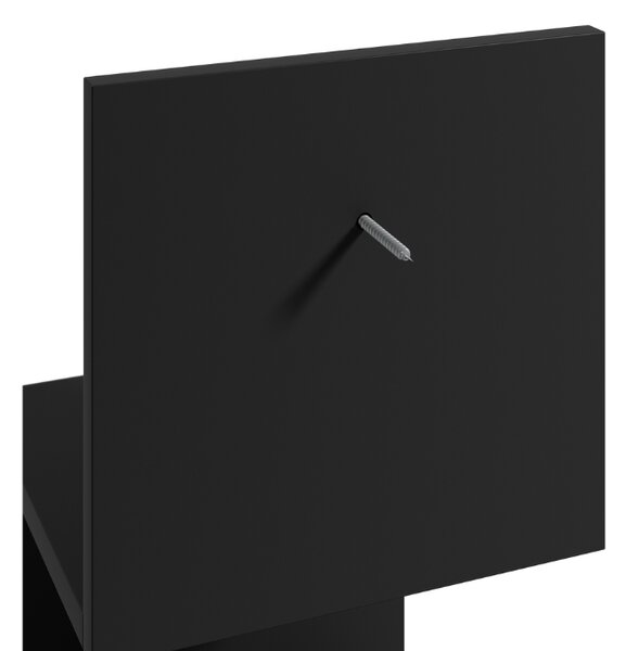 Fali polc SUNEDO 25x125 cm, fekete