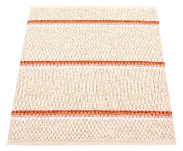 Téglavörös-krémszínű kültéri-beltéri szőnyeg 70x90 cm Olle Brick Cream – Pappelina