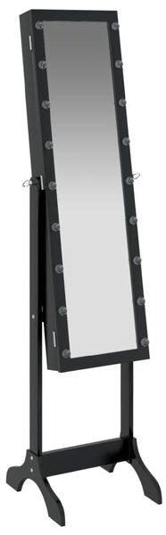 LED-es Állótükör - Fekete - 146 cm