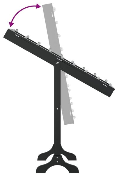 LED-es Állótükör - Fekete - 146 cm