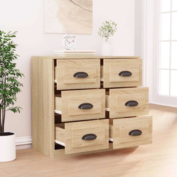 VidaXL Fiókos Szekrény - Sonoma Tölgy - 70x35,5x67,5 cm