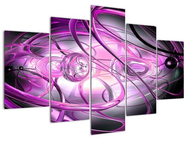Gyönyörű lila absztrakció képe (150x105 cm)