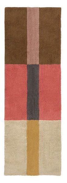 Kézi szövésű gyapjú futószőnyeg 80x230 cm Chroma Spiced Coral – Lorena Canals