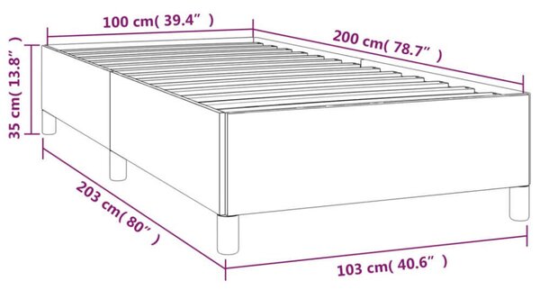 Ágykeret - Szövet - Krémszínű - 100x200 cm