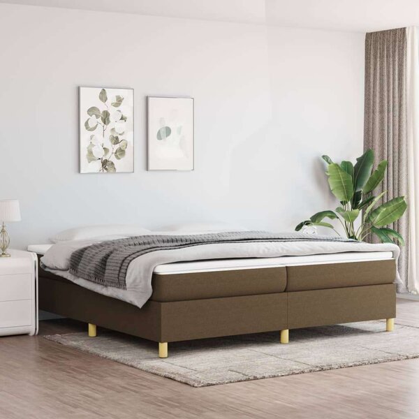 Modern Ágykeret - Szövet - Sötétbarna - 200x200 cm