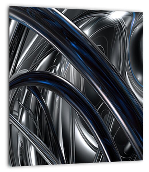 Kék és szürke absztrakció kép (30x30 cm)