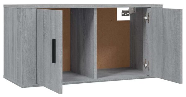 VidaXL Falra Szerelhető TV Szekrény Szett - Sonoma Szürke - 80x34,5x40 cm