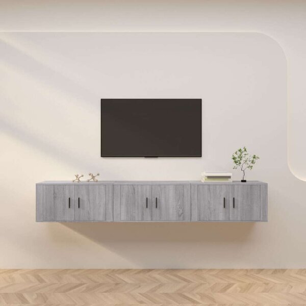 VidaXL Falra Szerelhető TV Szekrény Szett - Sonoma Szürke - 80x34,5x40 cm