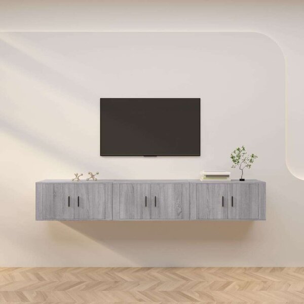 VidaXL Falra Szerelhető TV Szekrény Szett - Sonoma Szürke - 80x34,5x40 cm