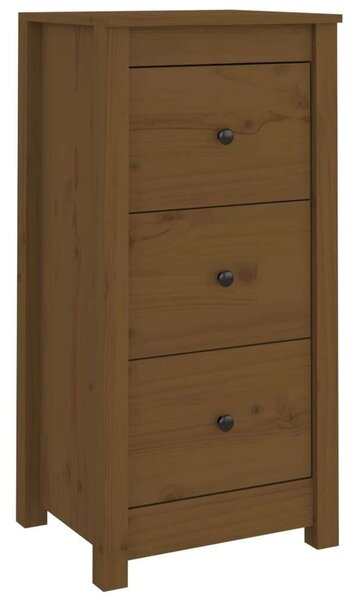 VIDAXL - Tömör Fenyőfa Tálalószekrény - 2 db 3 Fiókos - Mézbarna - 40x35x80 cm