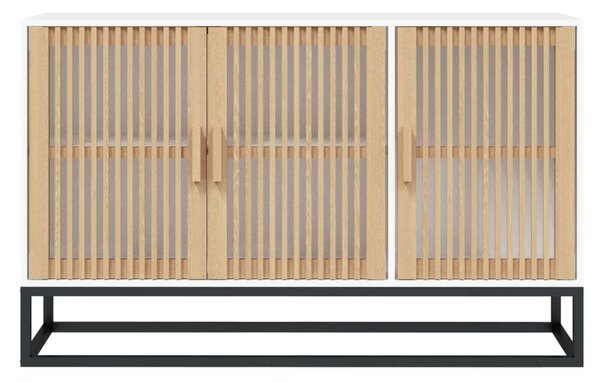 VIDAXL - Fehér Fenyőfa Tálalószekrény - 105x30x65 cm
