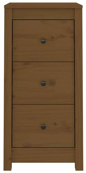 VIDAXL - Tömör Fenyőfa Tálalószekrény - 2 db 3 Fiókos - Mézbarna - 40x35x80 cm