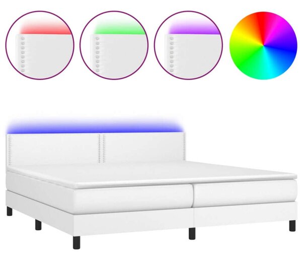 Modern LED Ágy - Műbőr - 200x200 cm