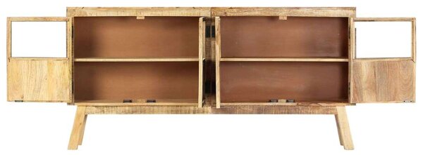 Mangófa Tálalószekrény - Ipari Stílus - 160x30x80 cm