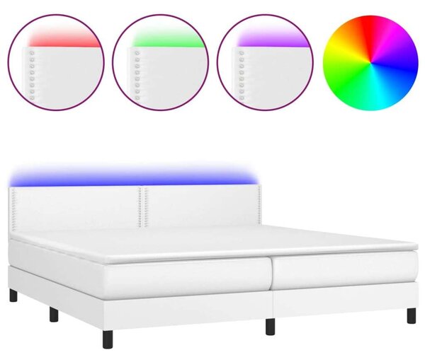 Modern LED Ágy - Műbőr - 200x200 cm