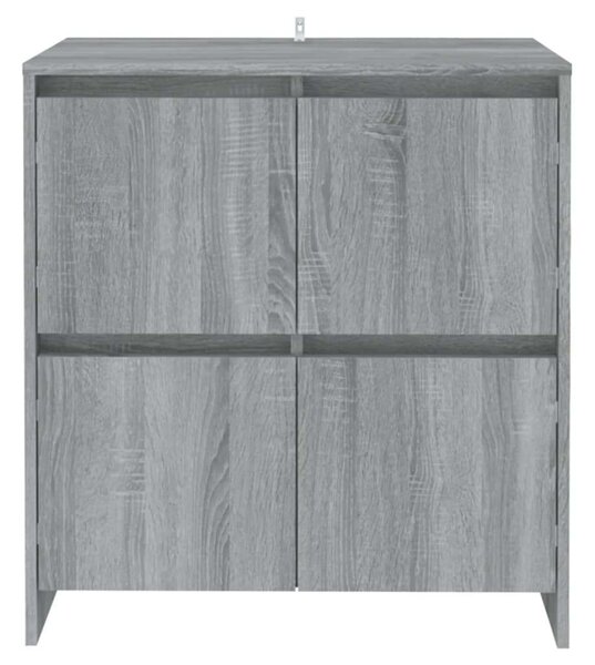 Modern 2 db Szürke Sonoma Tálalószekrény - 70x41x75 cm