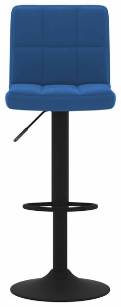 VidaXL 2 db kék bársony bárszék