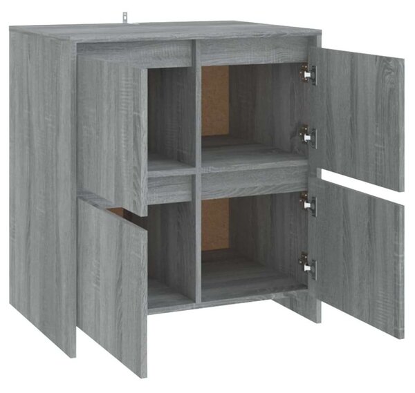 Modern 2 db Szürke Sonoma Tálalószekrény - 70x41x75 cm