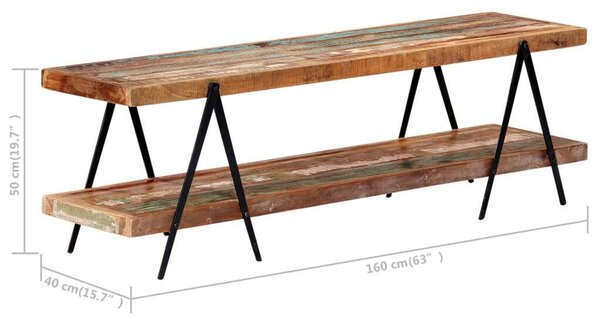 Újrahasznosított Fa TV-szekrény - Ipari Stílus - 160 cm
