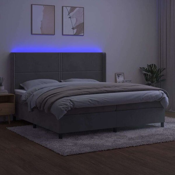 Bársony Ágy 200x200 cm - LED Világítással