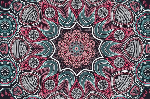 Tapéta indiai Mandala virágokkal