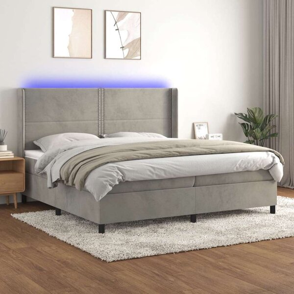 Bársony Ágy 200x200 cm - LED Világítással