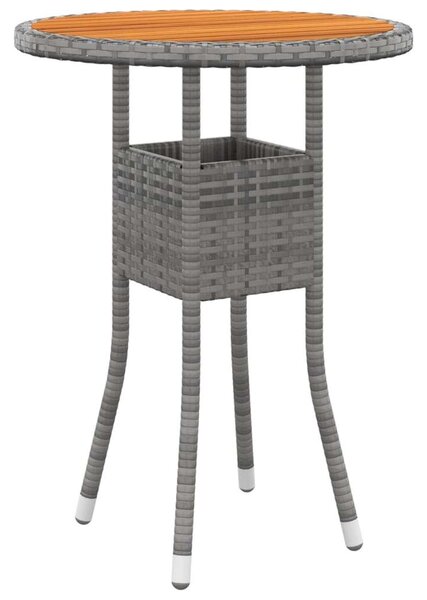 3 részes szürke polyrattan kerti étkezőgarnitúra