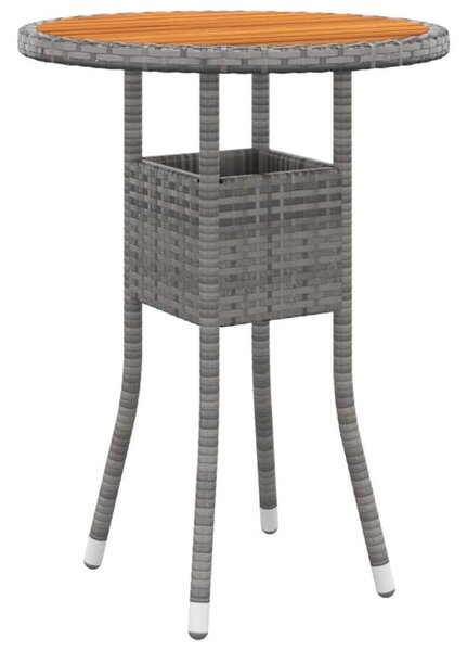 3 részes szürke polyrattan kerti étkezőgarnitúra