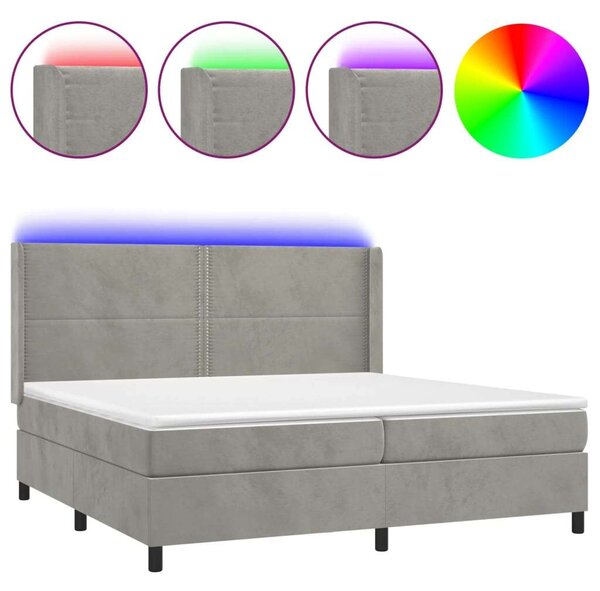 Bársony Ágy 200x200 cm - LED Világítással