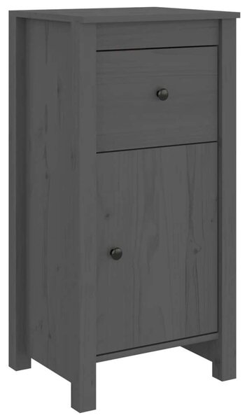 VIDAXL - Tömör Fenyőfa Tálalószekrény - 2 db - Szürke - 40x35x80cm