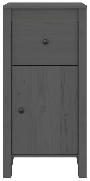 VIDAXL - Tömör Fenyőfa Tálalószekrény - 2 db - Szürke - 40x35x80cm