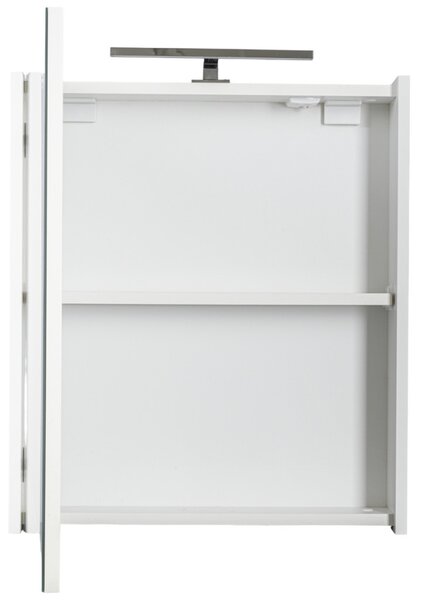 Piramida AKVA 60 H Tükrös fürdőszobai szekrény -1 ajtós kivitel - LED világítással - 60 x 69 x 13 cm