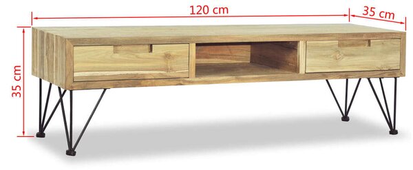 VidaXL tömör tíkfa TV-szekrény 120 x 35 x 35 cm