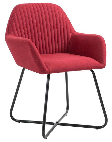 Modern Bordó Szövet Étkezőszék - 4 db