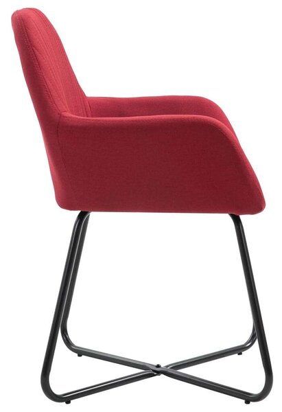Modern Bordó Szövet Étkezőszék - 4 db