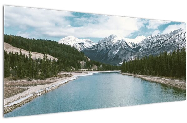 Hegyi tájkép (120x50 cm)