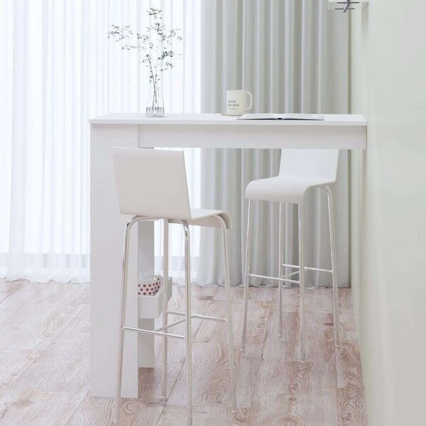 Modern Fali Bárasztal - Fehér - 102x45x103,5 cm